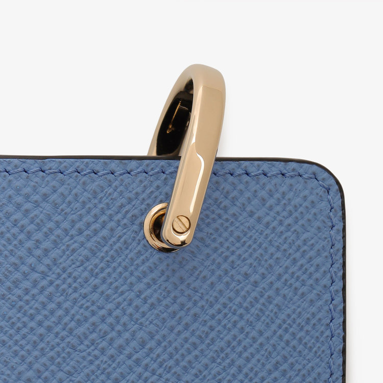 Smythson Panama Key Holder NILE BLUE