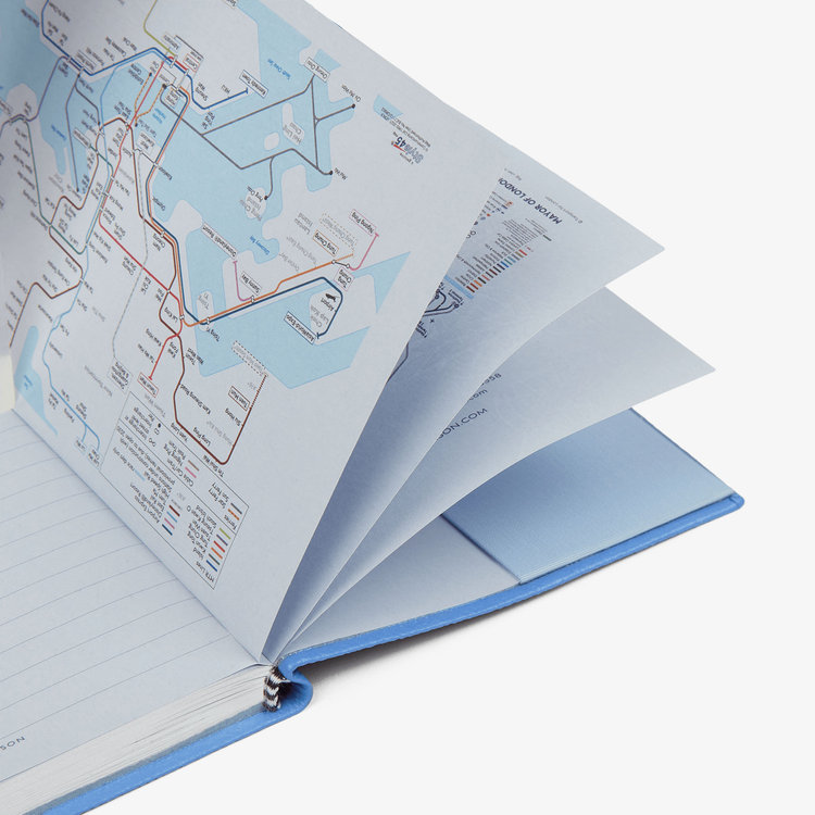 Smythson 【予約】2027 Chelsea Weekly Diary in Pastegrain NILE BLUE