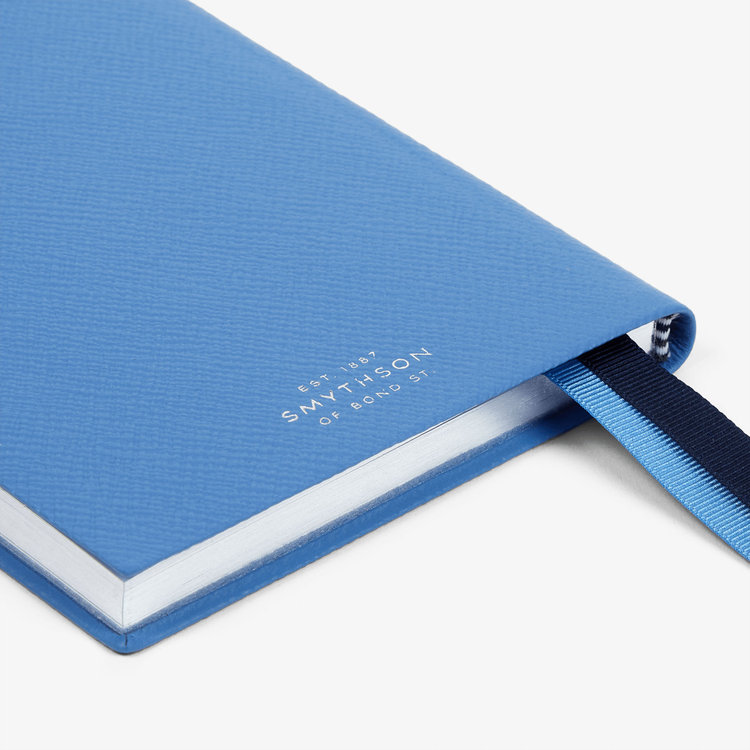Smythson 【予約】2027 Chelsea Weekly Diary in Pastegrain NILE BLUE