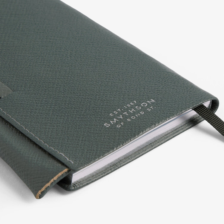 Smythson 2027 Panama Weekly Diary with Pencil in Pastegrain SLATE GREEN
