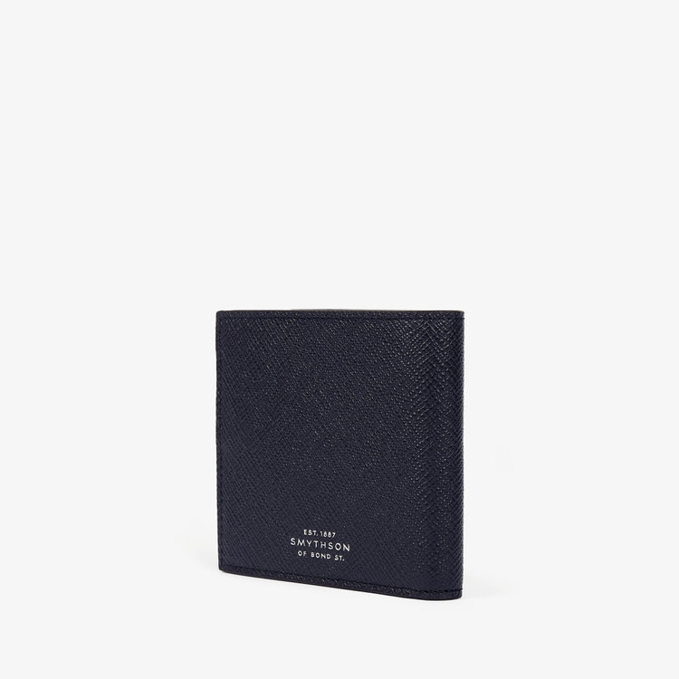 Smythson 6CC Notecase in Panama Stripe NAVY