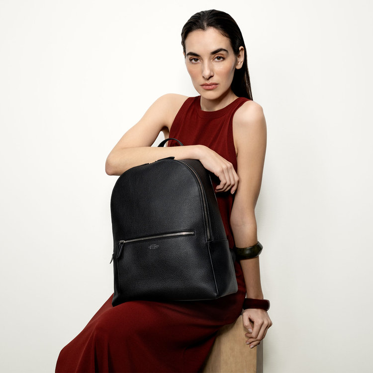 Smythson Backpack in Ludlow BLACK