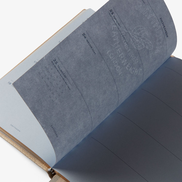 Smythson 2027 Chelsea Weekly Diary in Pastegrain SANDSTONE