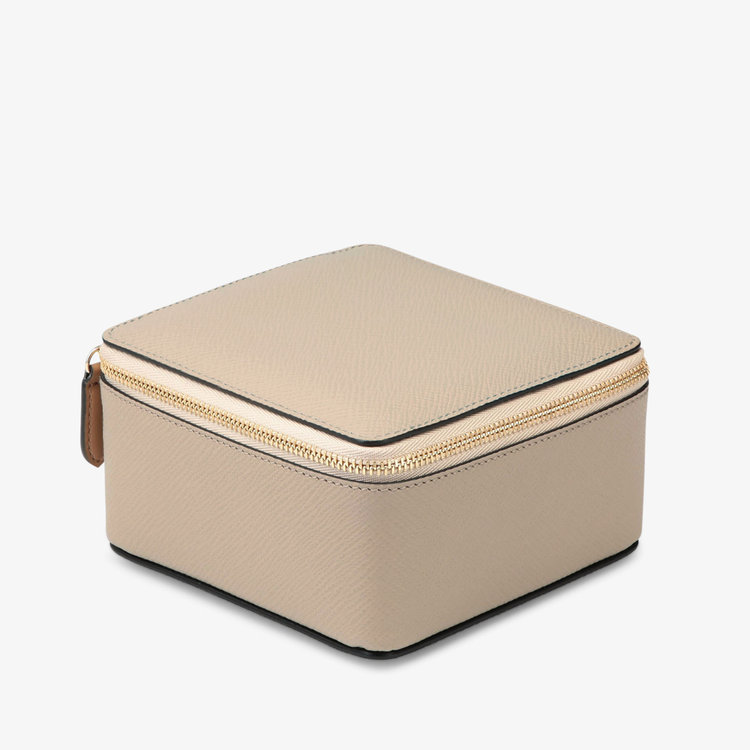 Smythson Panama Large Trinket Case SANDSTONE
