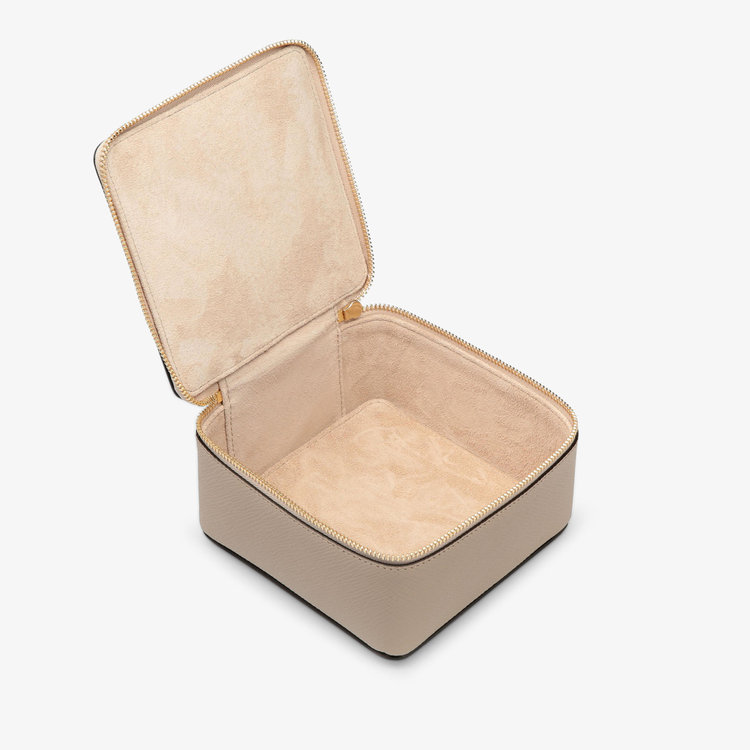 Smythson Panama Large Trinket Case SANDSTONE