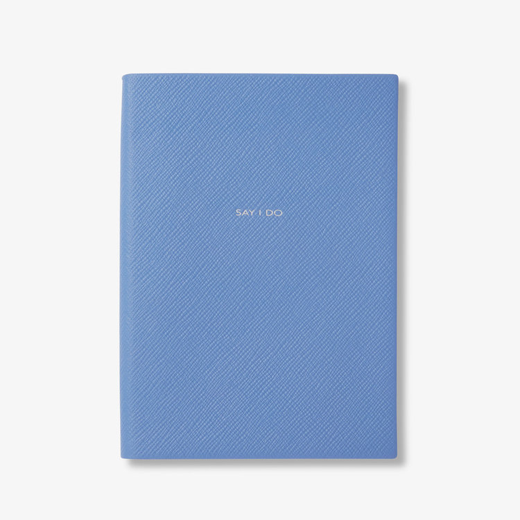 Smythson Soho Wedding Planner in Pastegrain NILE BLUE