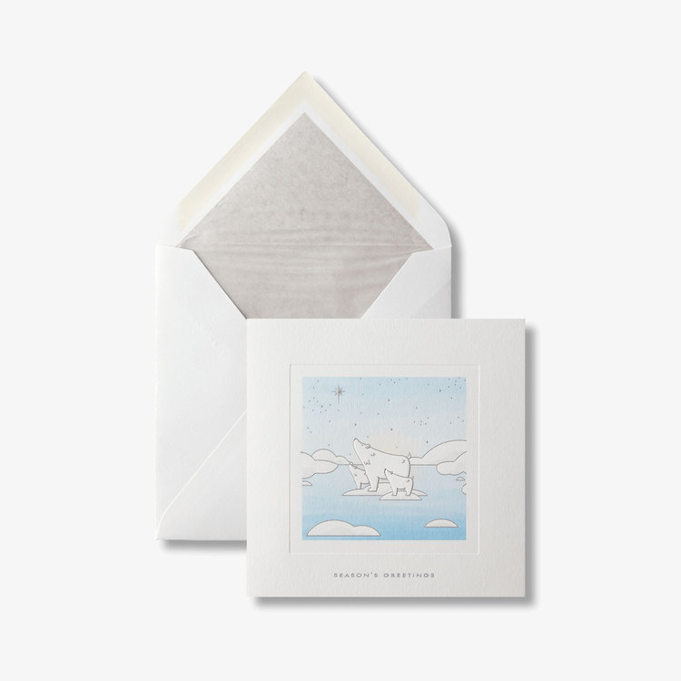 Polar Bears Christmas Card Set 10CE