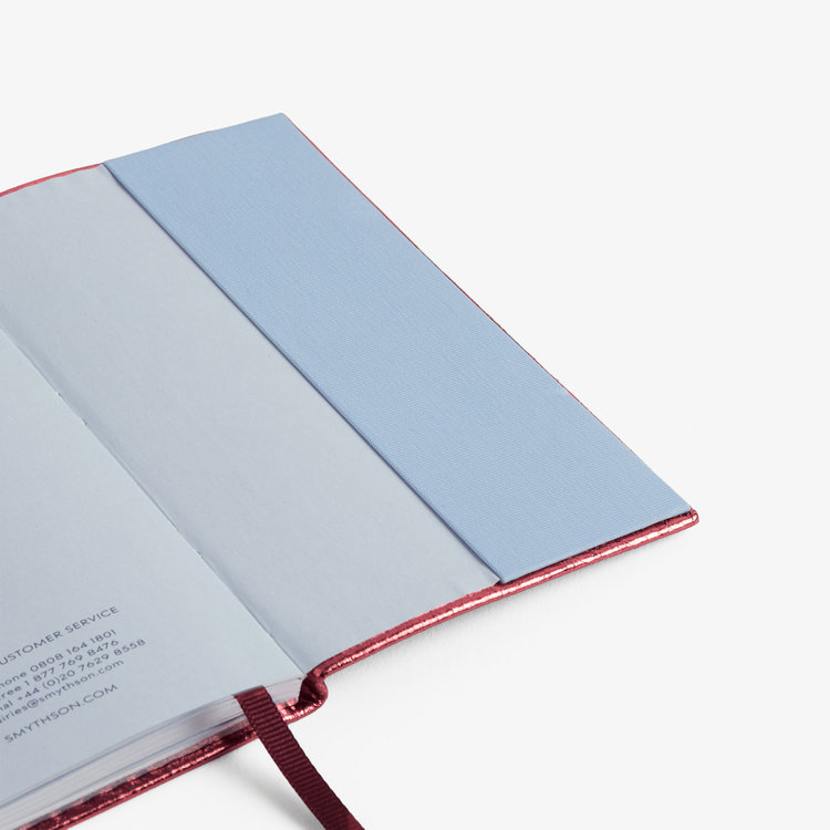 Smythson 【予約】2027 Panama Weekly Diary in Metallic Leather ROSE