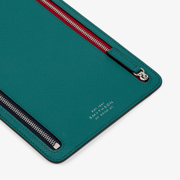 Smythson Panama Multi-Zip Case PETROL
