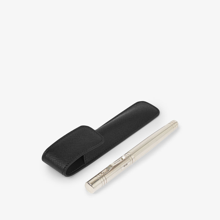 Smythson Panama Pen Sleeve BLACK