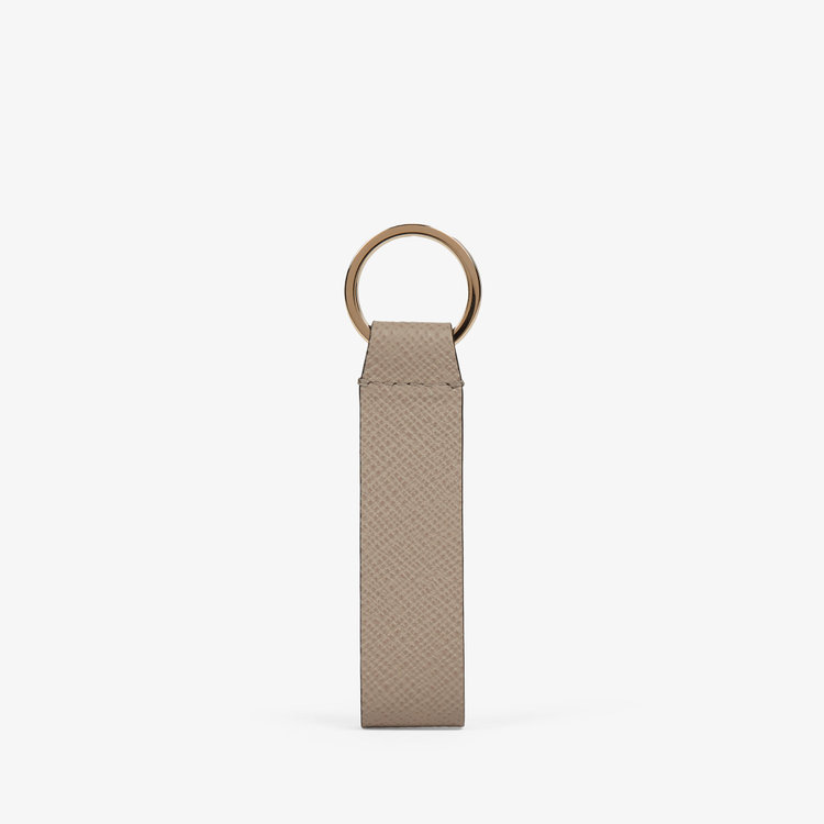 Smythson Panama Keyring Withleather Strap SANDSTONE