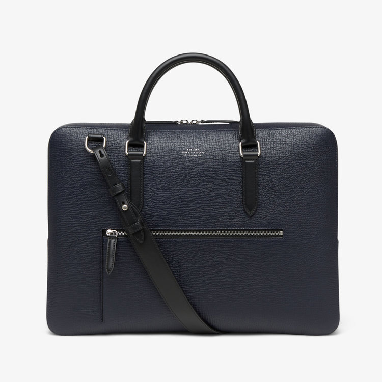 Slim Briefcase with Zip Front in Ludlow