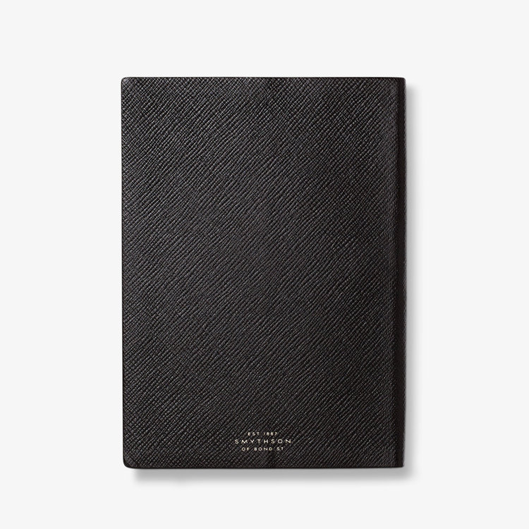 Smythson Pastegrain Soho Notebook BLACK