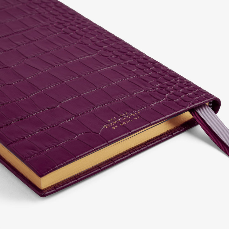 Smythson 【ポイント10%還元】2027 Soho Weekly Diary with Slide in Mara BRIGHT PURPLE