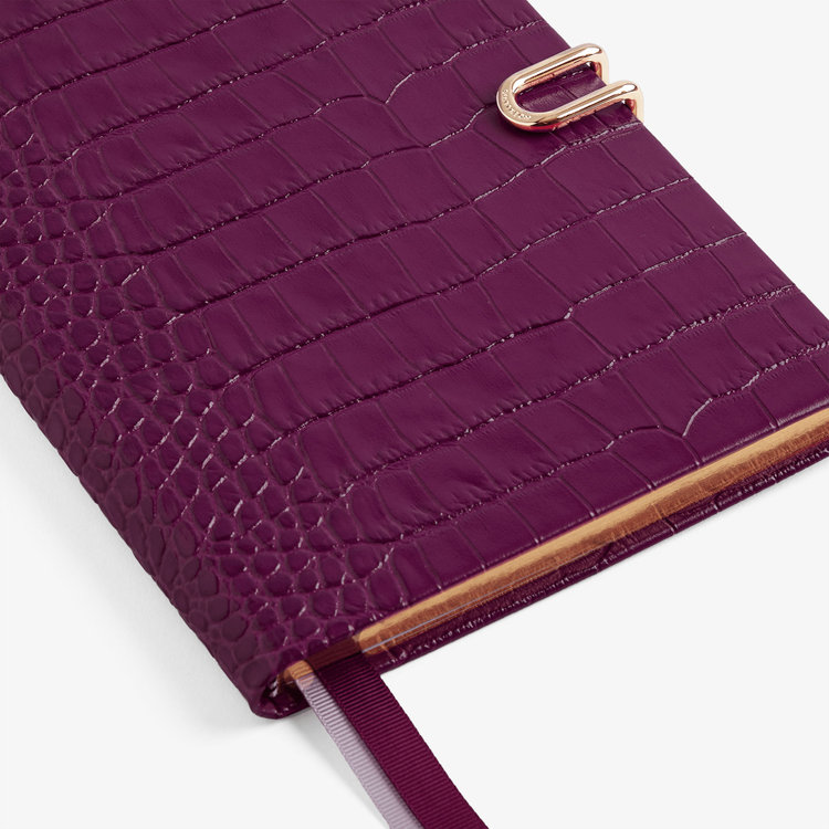 Smythson 【ポイント10%還元】2027 Soho Weekly Diary with Slide in Mara BRIGHT PURPLE