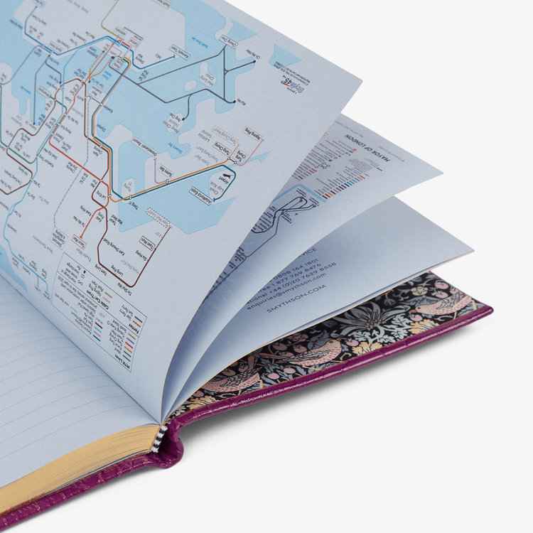 Smythson 【ポイント10%還元】2027 Soho Weekly Diary with Slide in Mara BRIGHT PURPLE