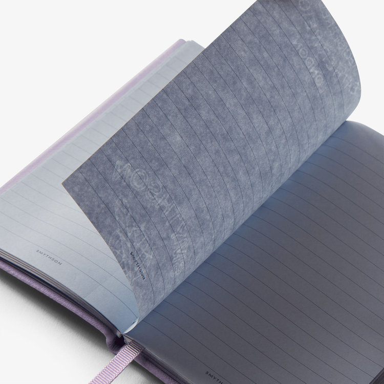Smythson Pastegrain Panama Notebook LILAC