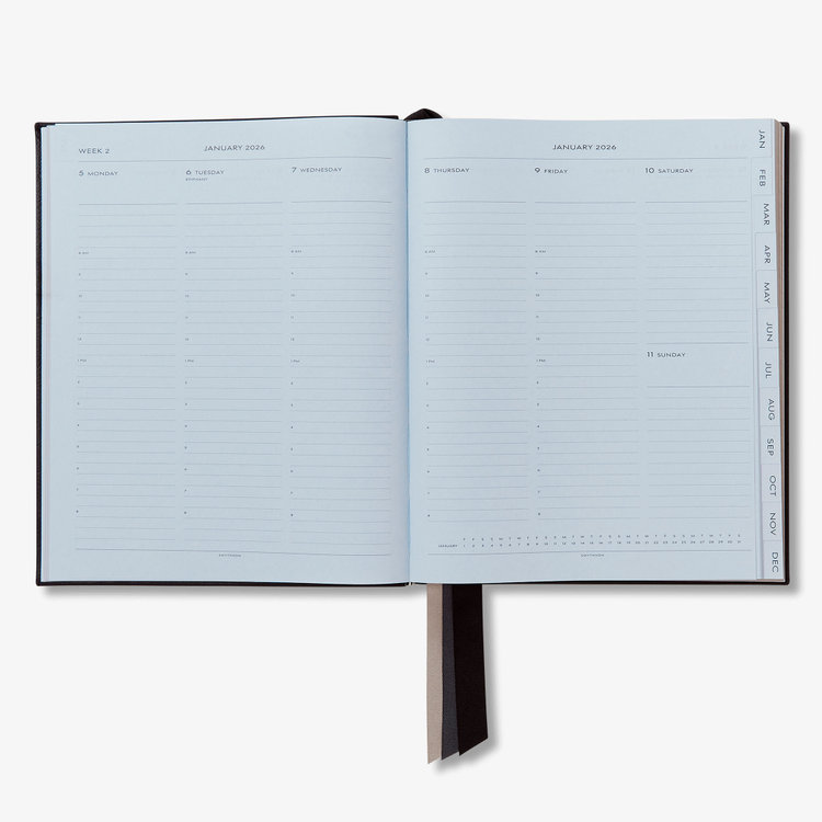 【予約】2027 Portobello Vertical Weekly Diary in Pastegrain