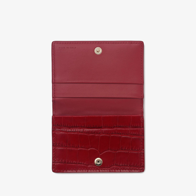  Folded Card Case With Snap Closure in Mara