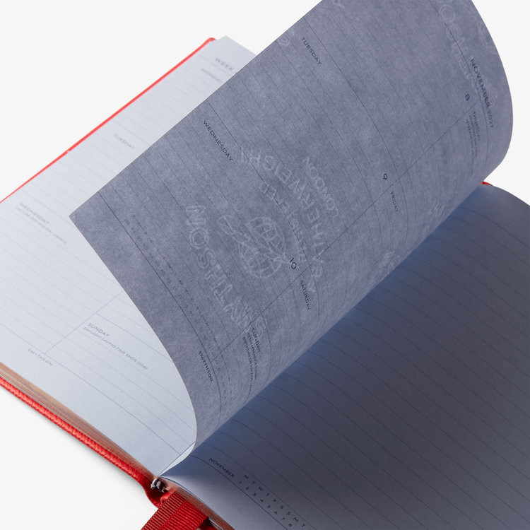 Smythson 【予約】2027 Soho Weekly Diary in Pastegrain SCARLET RED