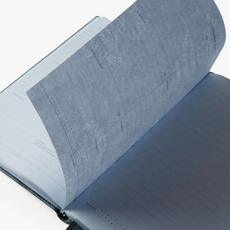 Smythson 【予約】2027 Soho Weekly Diary in Pastegrain FOREST GREEN