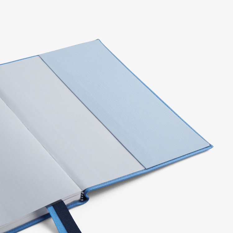 Smythson 2027 Soho Vertical Weekly Diary in Pastegrain NILE BLUE