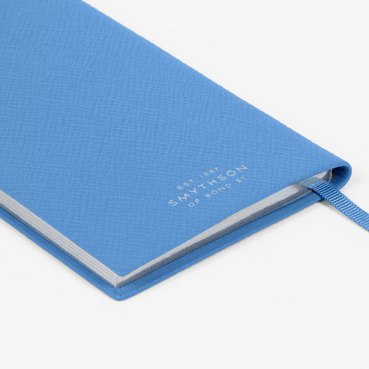 Smythson Pastegrain 2026 Panama Weekly Diary NILE BLUE