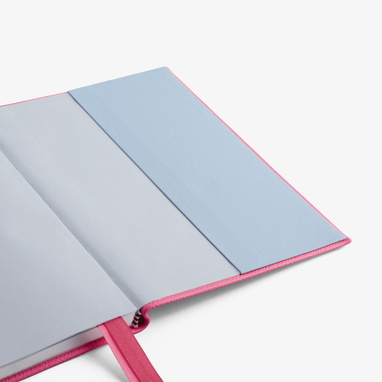 Smythson 2027 Soho Vertical Weekly Diary in Pastegrain FLAMINGO
