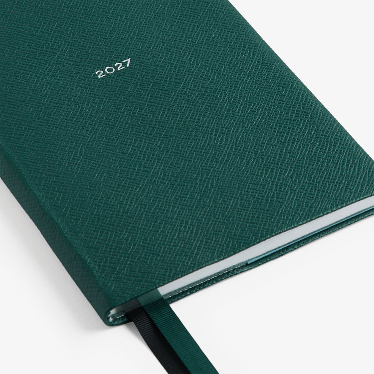 Smythson 【予約】2027 Soho Weekly Diary in Pastegrain FOREST GREEN