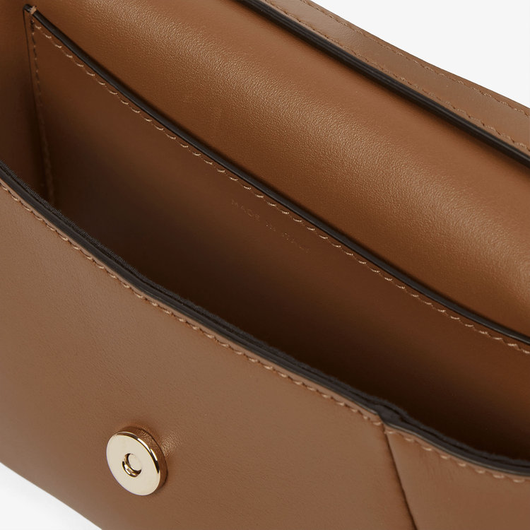 Smythson Small Envelope Crossbody Bag in Milton TRUFFLE