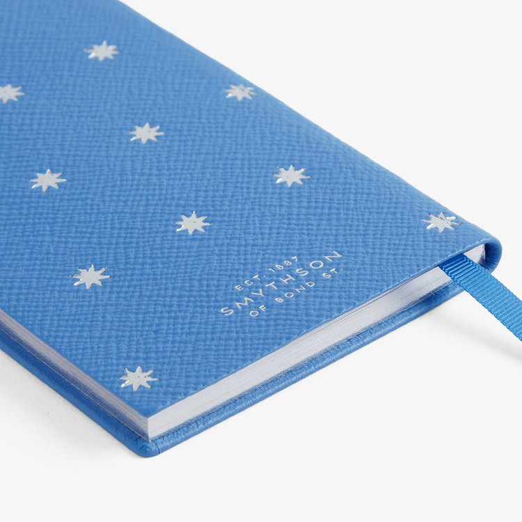 Smythson 【予約】2027 Panama Stars Weekly Diary in Pastegrain NILE BLUE