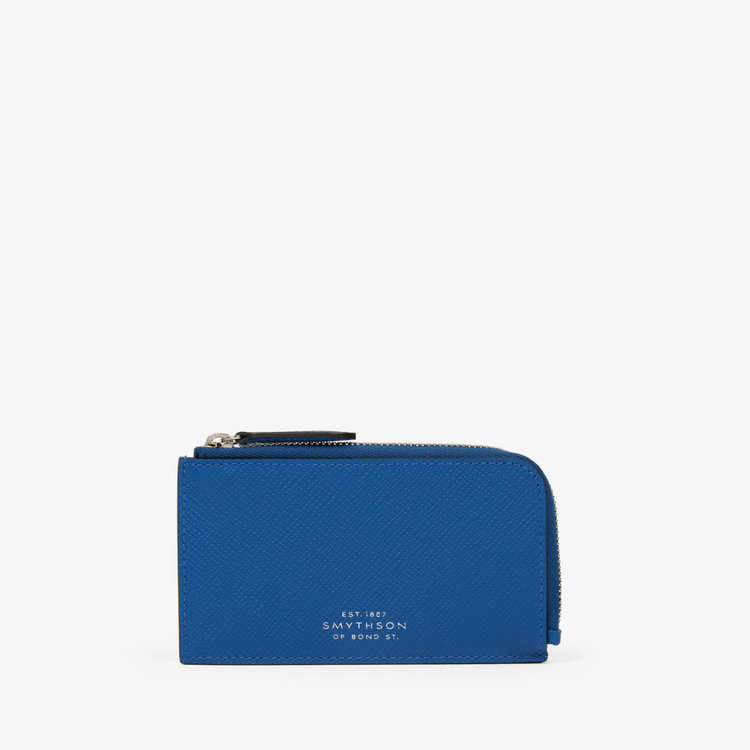 Smythson Panama 4CC Coin Purse CERULEAN