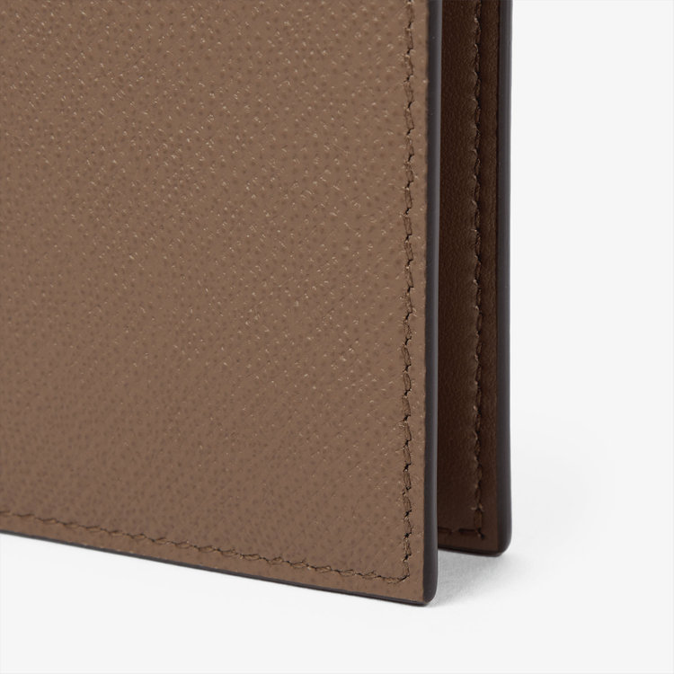 Smythson Panama 6CC Folded Card Holder FAWN