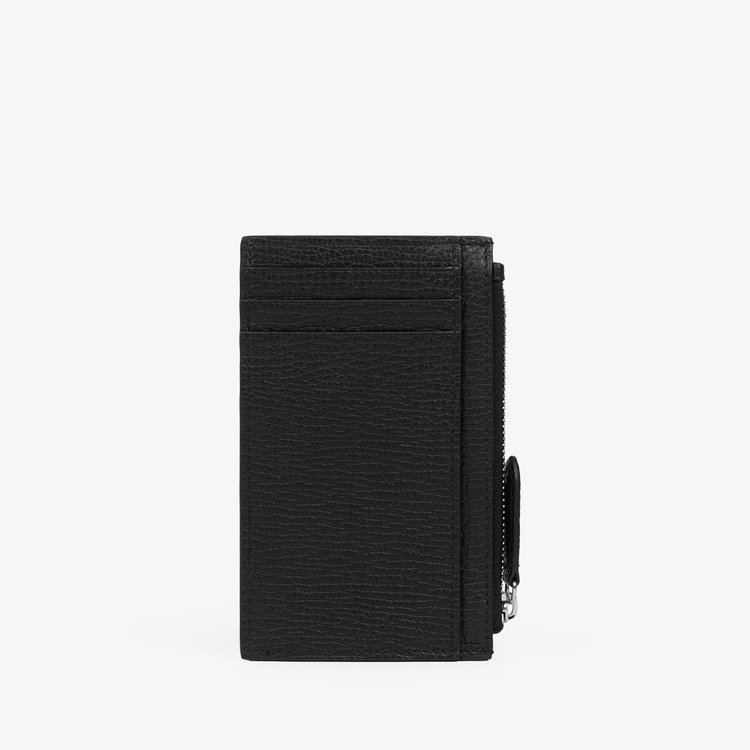 Smythson 8 Card Slot Coin Purse in Ludlow BLACK