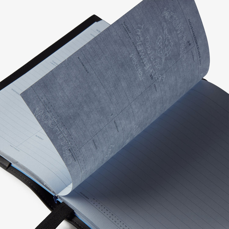 Smythson Evergreen Refillable Diary in Ludlow NAVY