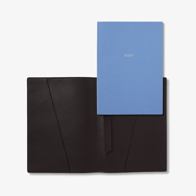 Smythson Evergreen Refillable Diary in Ludlow NAVY
