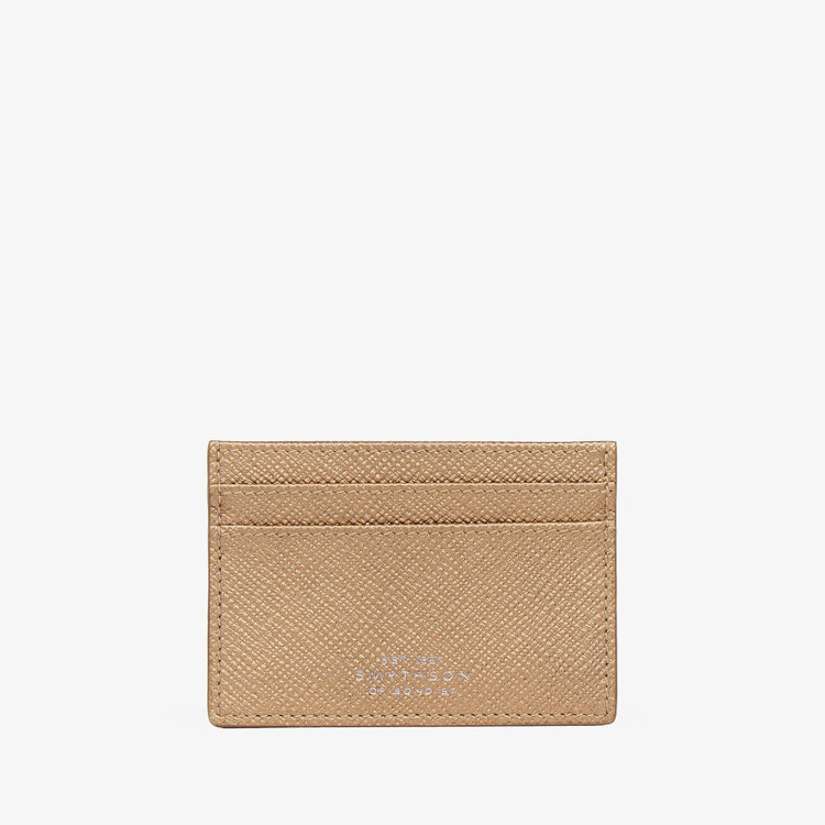 Smythson Panama Flat Card Holder BRONZE