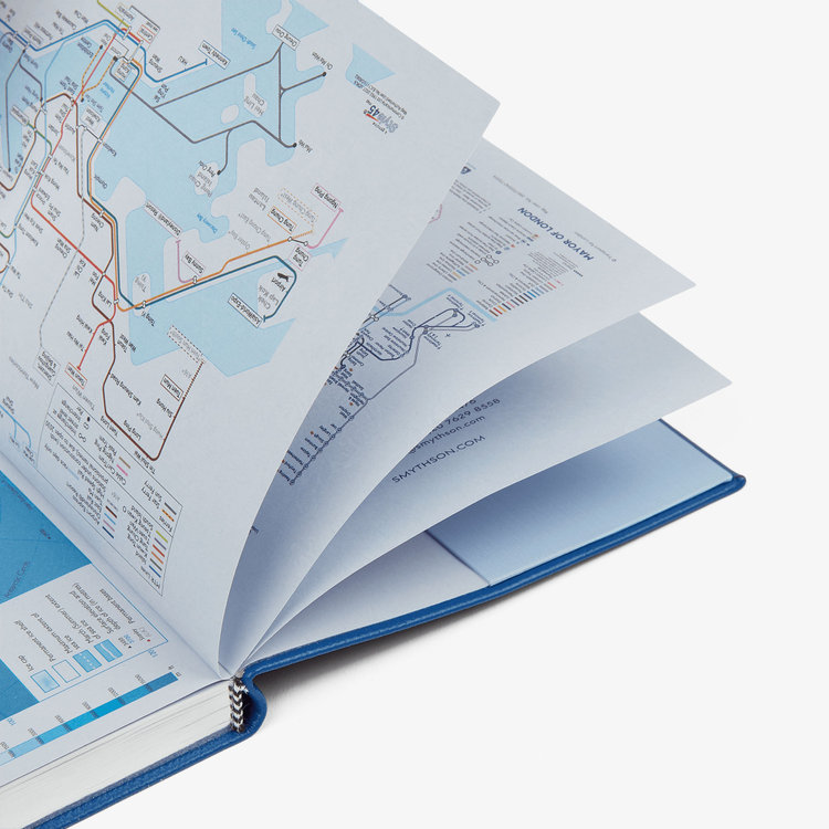 Smythson 【予約】2027 Soho Daily Diary in Pastegrain CERULEAN