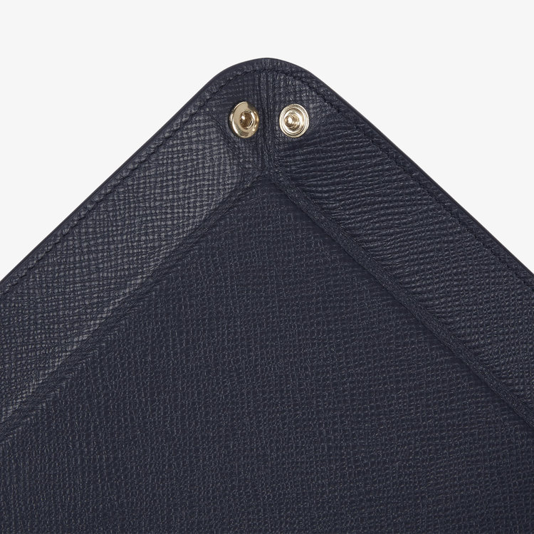 Smythson Panama Small Rect Trinket Tray NAVY