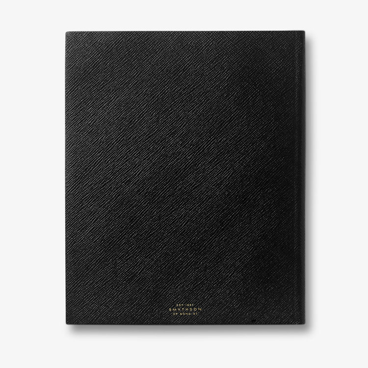Smythson Pastegrain Portobello Notebook BLACK