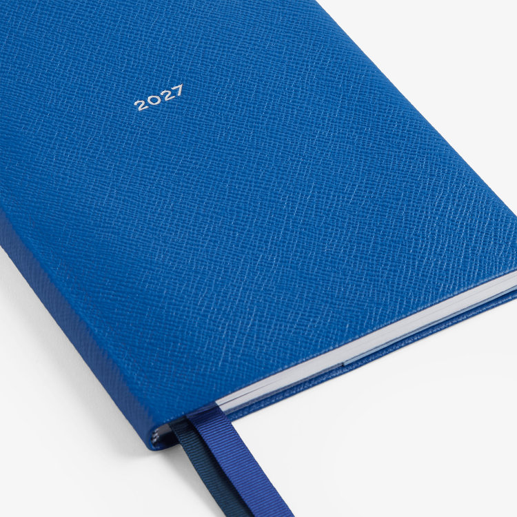 Smythson 【予約】2027 Soho Weekly Diary in Pastegrain CERULEAN