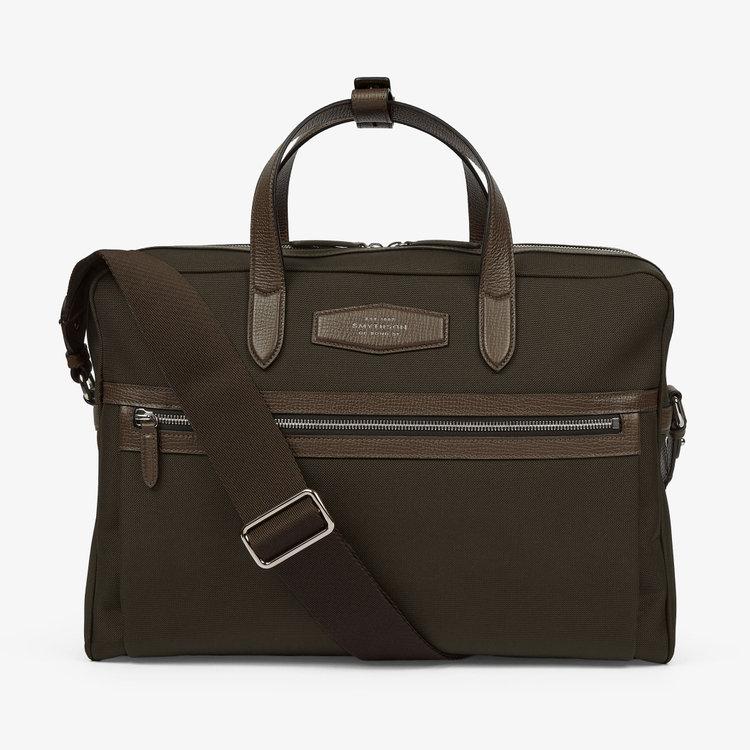 Slim Briefcase with Zip Front in Ludlow