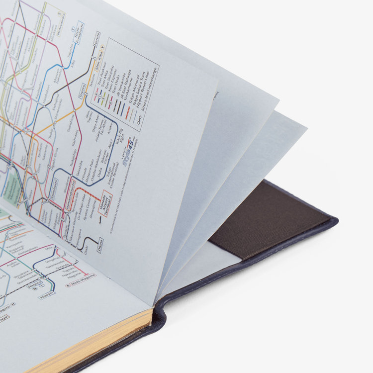 Smythson 【予約】2027 Memoranda Weekly Diary in Pastegrain NAVY