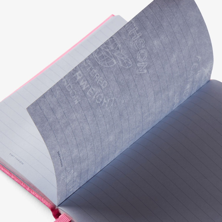 Smythson Panama Notebook in Pastegrain FLAMINGO