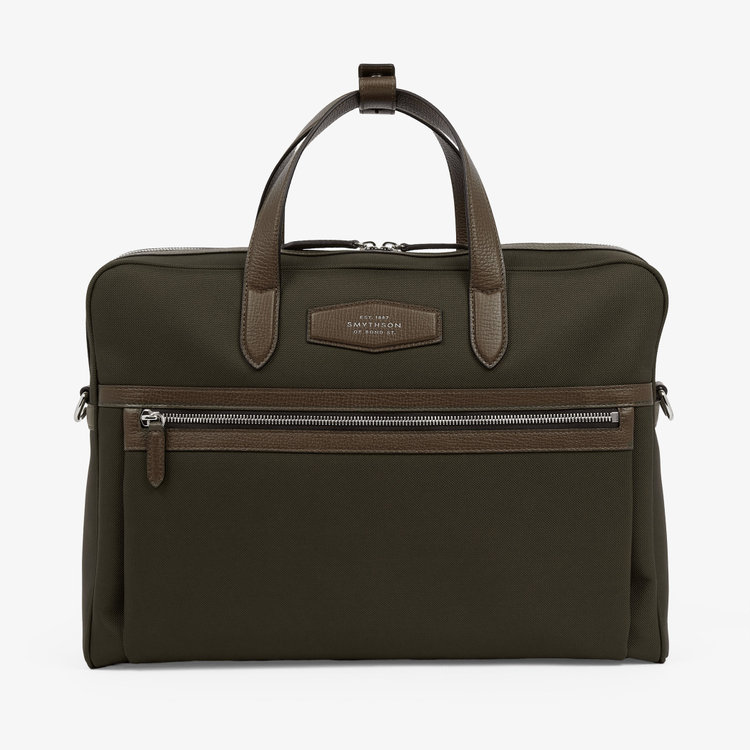 Slim Briefcase with Zip Front in Ludlow