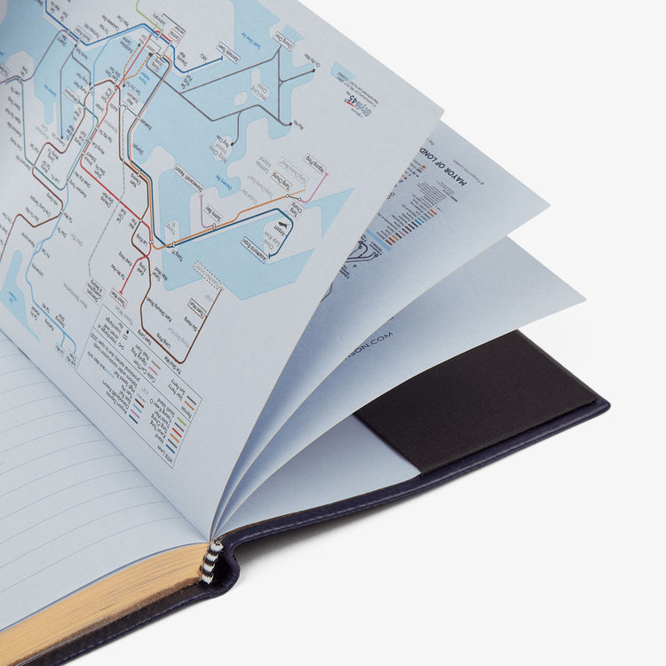 Smythson 【予約】2027 Chelsea Weekly Diary in Pastegrain NAVY