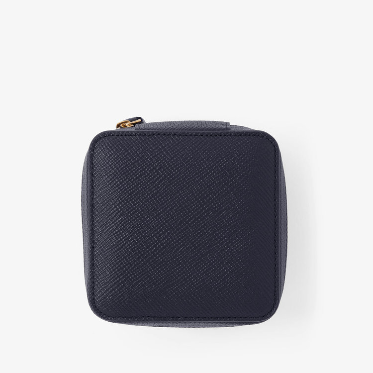 Smythson Small Watch Box in Panana NAVY