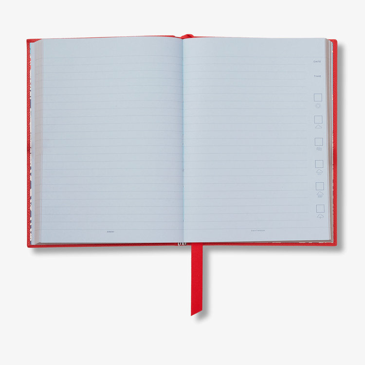 Smythson Burberry x Smythson Soho Notebook in Panama SCARLET RED