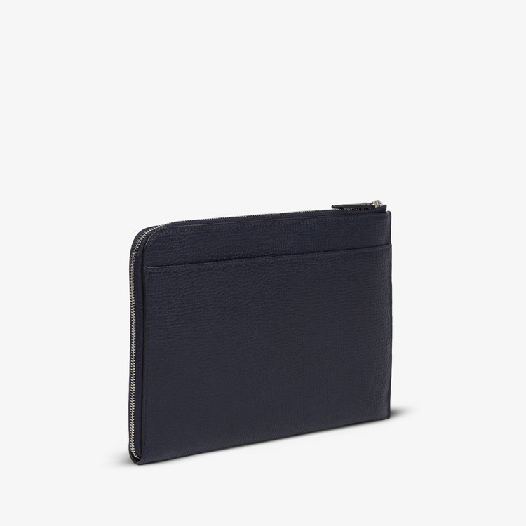 Smythson Ludlow Flat Organiser Pouch NAVY