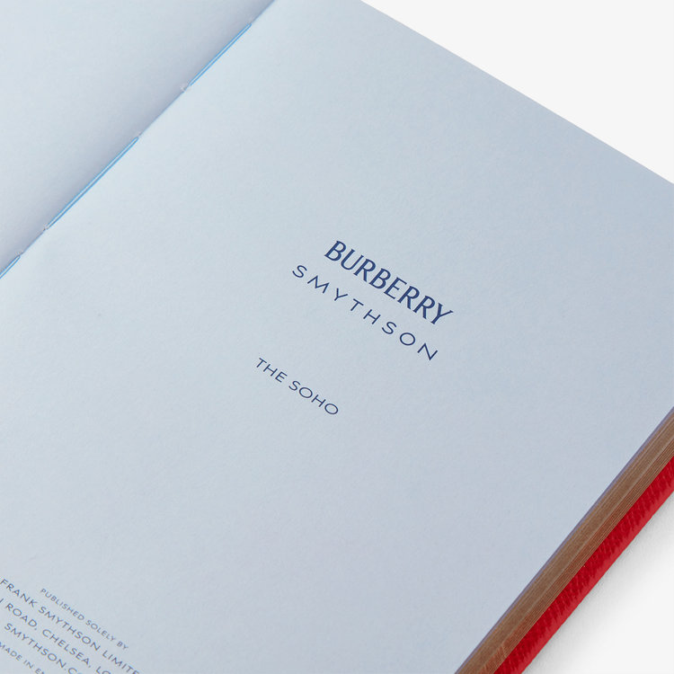 Smythson Burberry x Smythson Soho Notebook in Panama SCARLET RED